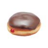 Chocolate Donut filled with cherry